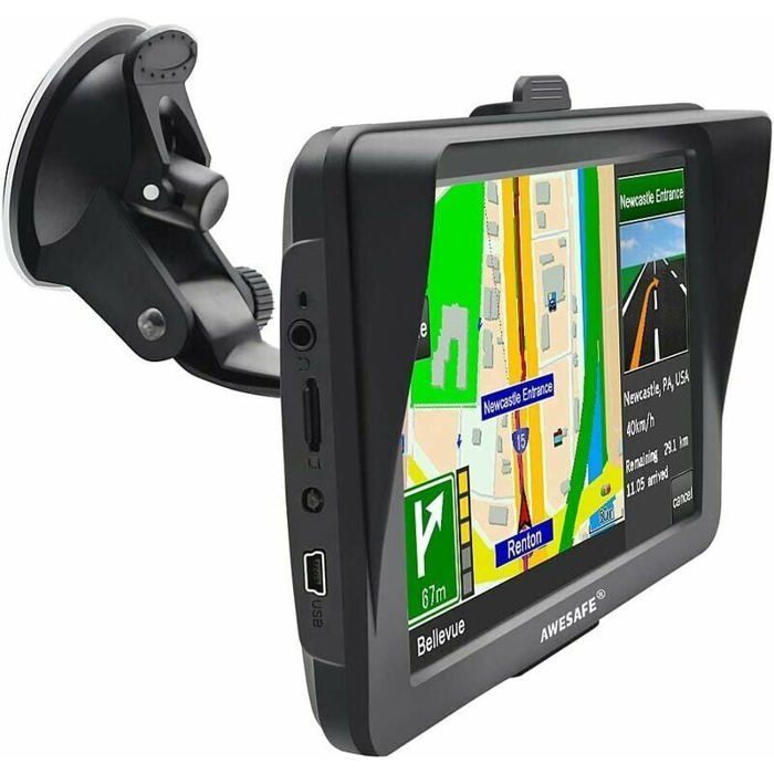 Sistema de navegación GPS automático para camiones y automóviles con pantalla táctil de 7 pulgadas para Europa.