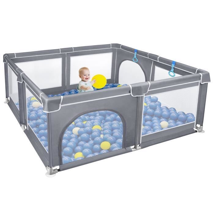 Parque infantil - XMTECH - 200 x 180 x 68 cm - Malla protectora - Base antideslizante
