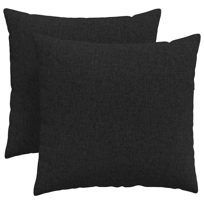 Coussins de canapé - vidaXL - Noir - 45x45 cm - Housses amovibles - Rembourrage polyester - Usage intérieur - Lot de 2