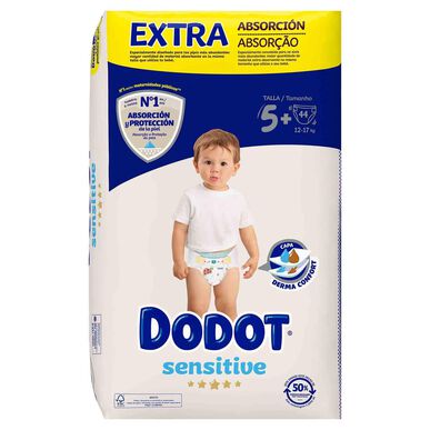 Dodot Sensitive -vauvanvaipat 12–17 kg, koko 5, 44 kpl