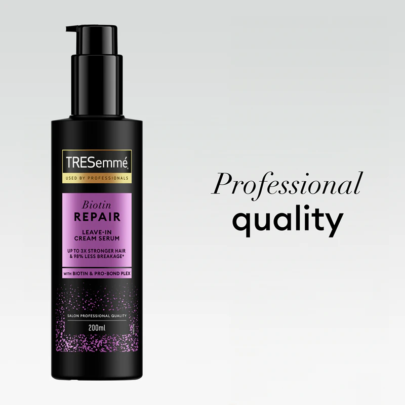 TRESemmé Biotin Repair Leave-In Cream Serum für makellos aussehendes Haar