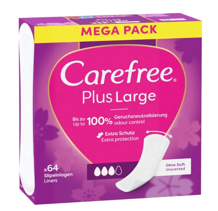 Carefree Plus Large Wkładki higieniczne, 64szt