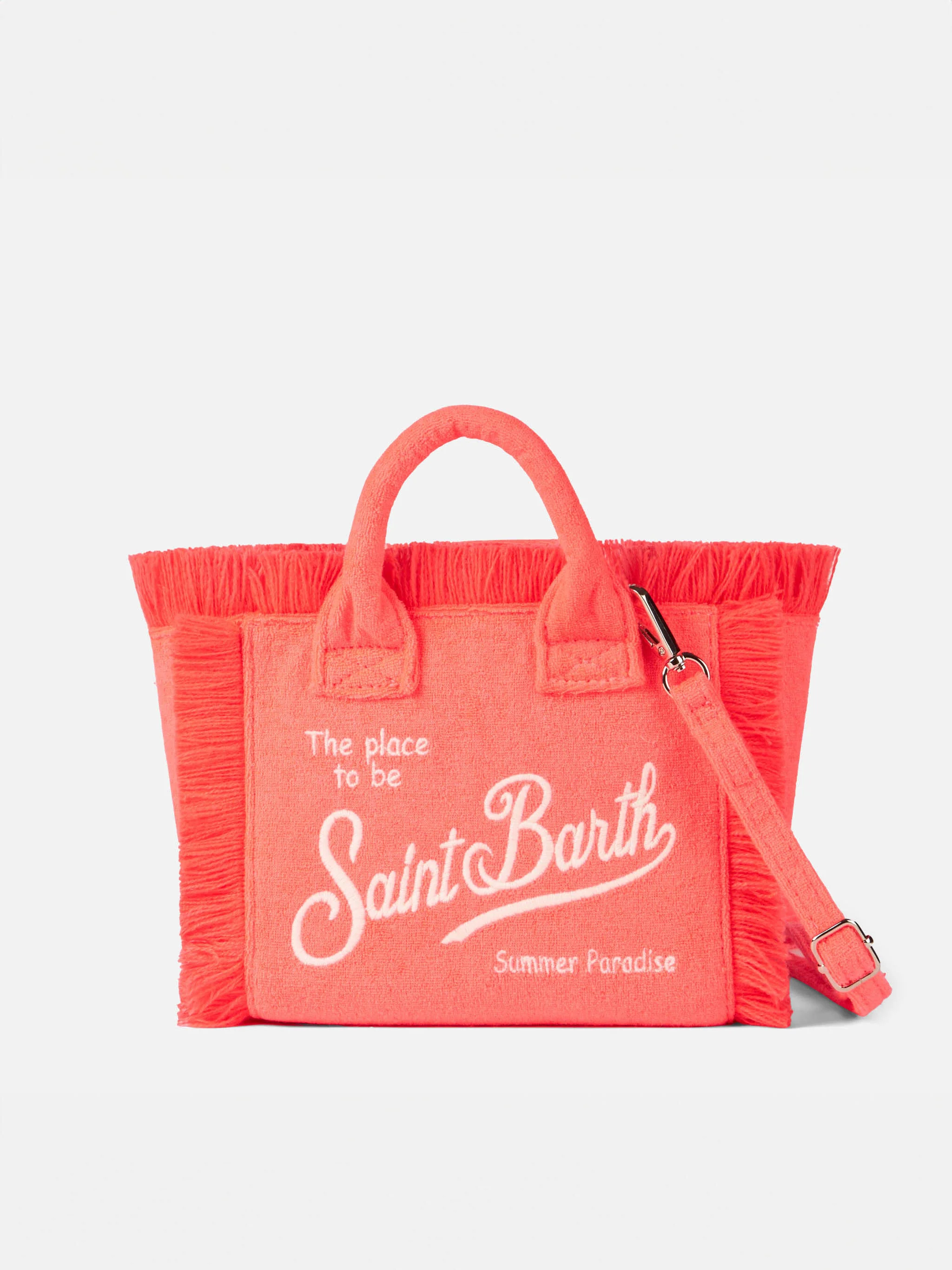 Borsa a mano Mini Vanity i spugna rosa fluo
