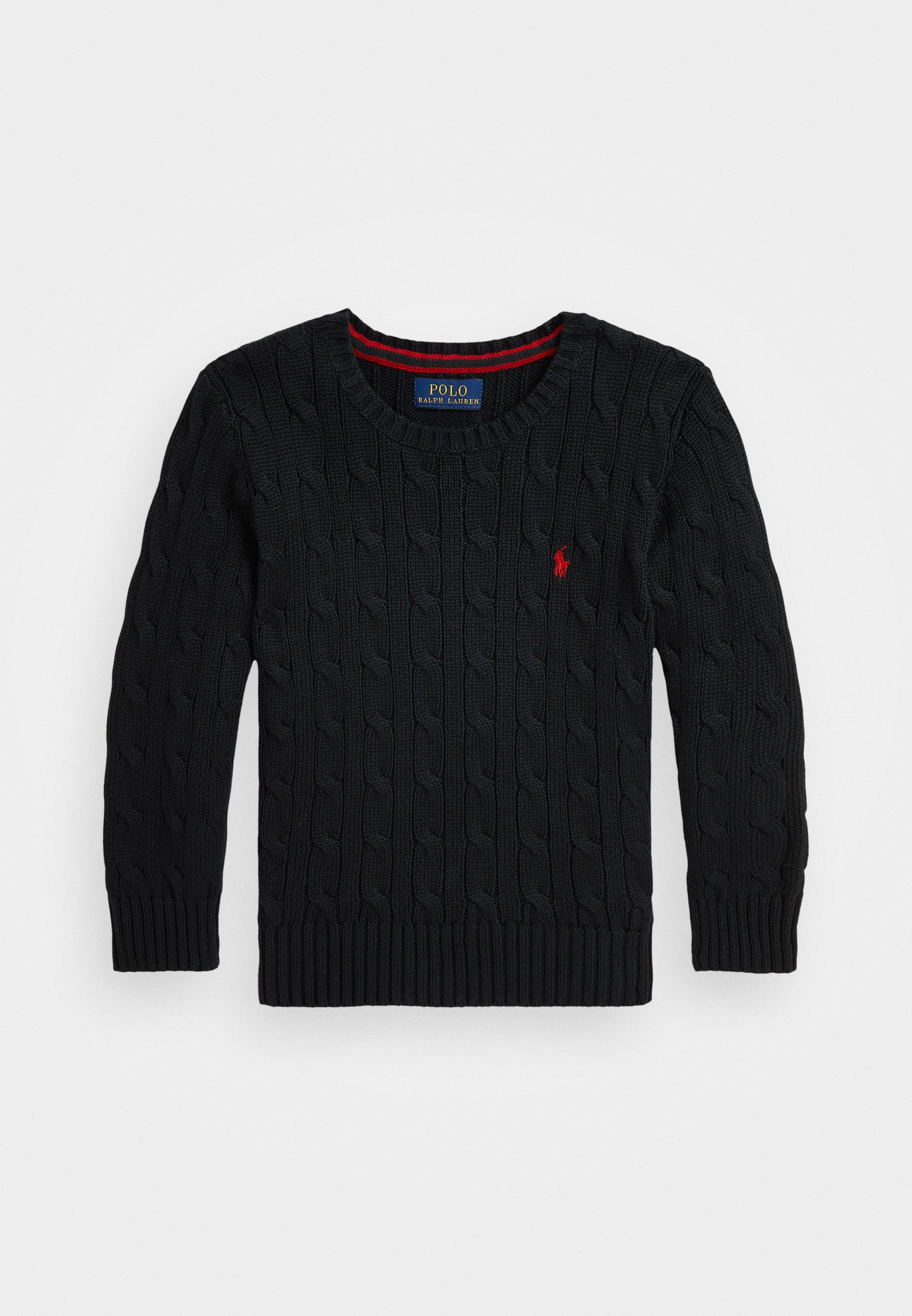 Maglione Polo Ralph Lauren in cotone a trecce - nero