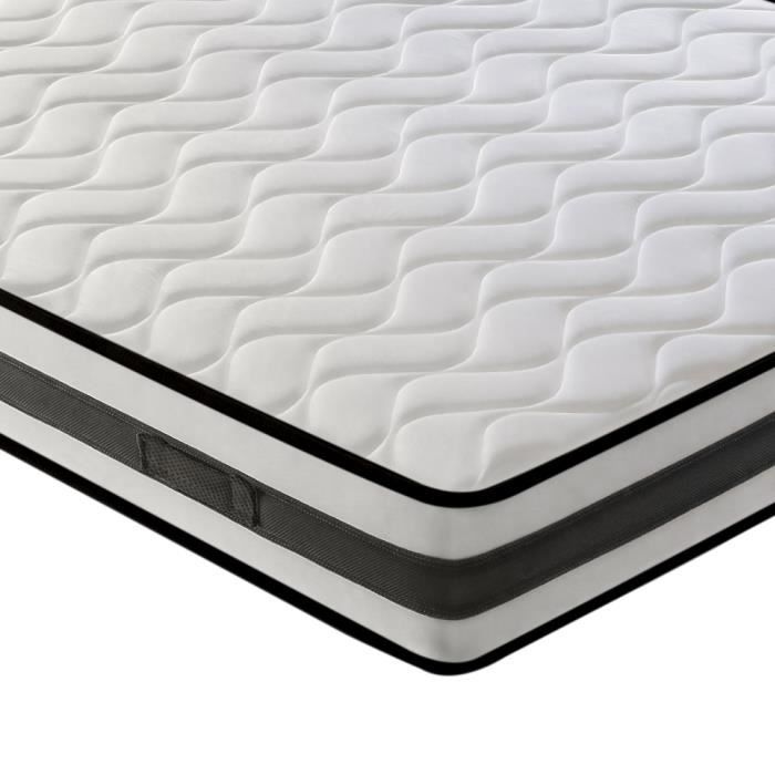 Colchón de espuma de 200x200 cm - Alta densidad - Reversible - Lado verano/lado invierno - Modelo Fenis