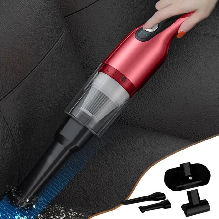 Aspiradora de mano, aspiradora de coche de alta potencia de 12000 Pa, colector de polvo portátil con filtro.