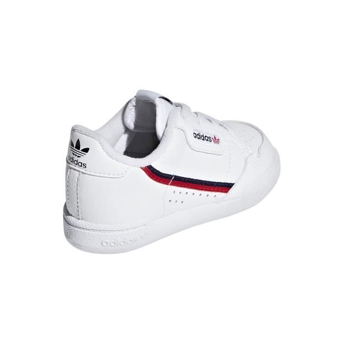 Chaussures de lifestyle bébé - ADIDAS ORIGINALS - Continental 80 - Cuir - Lacets - Blanc