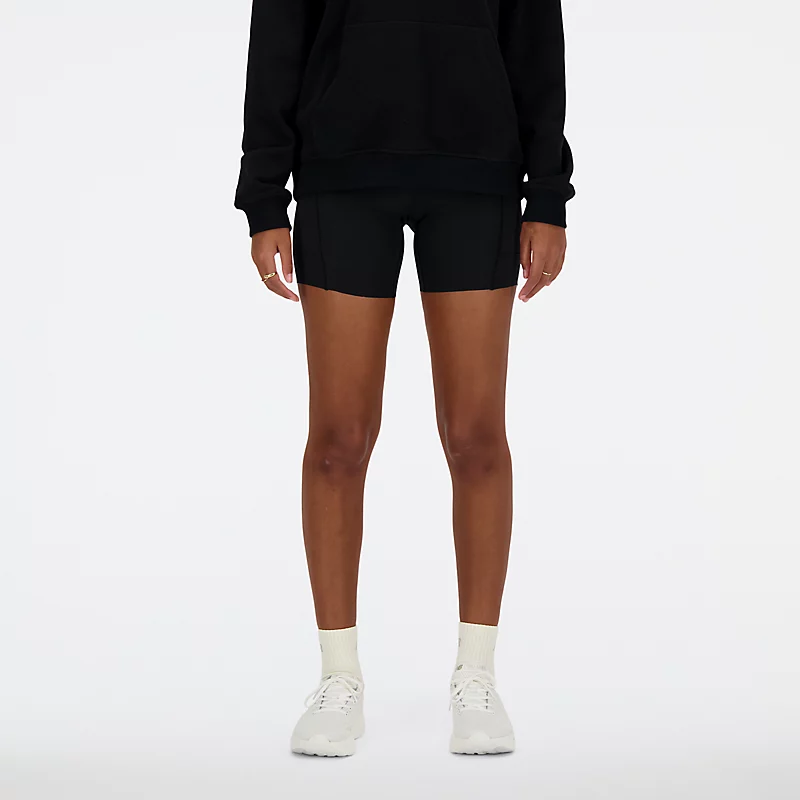 NB Sleek Pocket High Rise Short für Damen, 6 Zoll - SCHWARZ