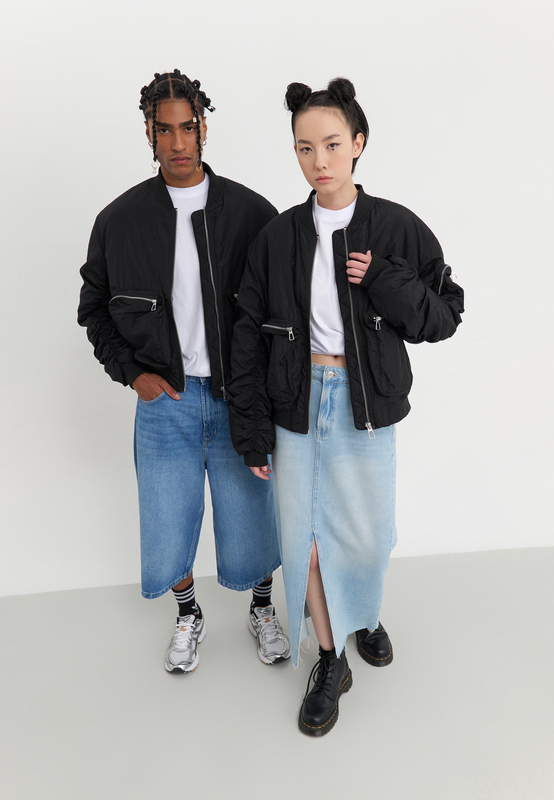 YOURTURN UNISEXE - Blouson aviateur - noir