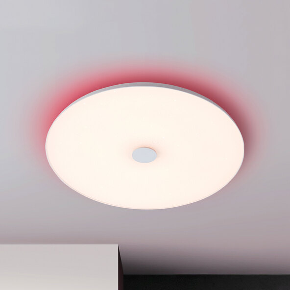Φωτιστικό οροφής LED Adora, 40 W, με ενσωματωμένο ηχείο Bluetooth