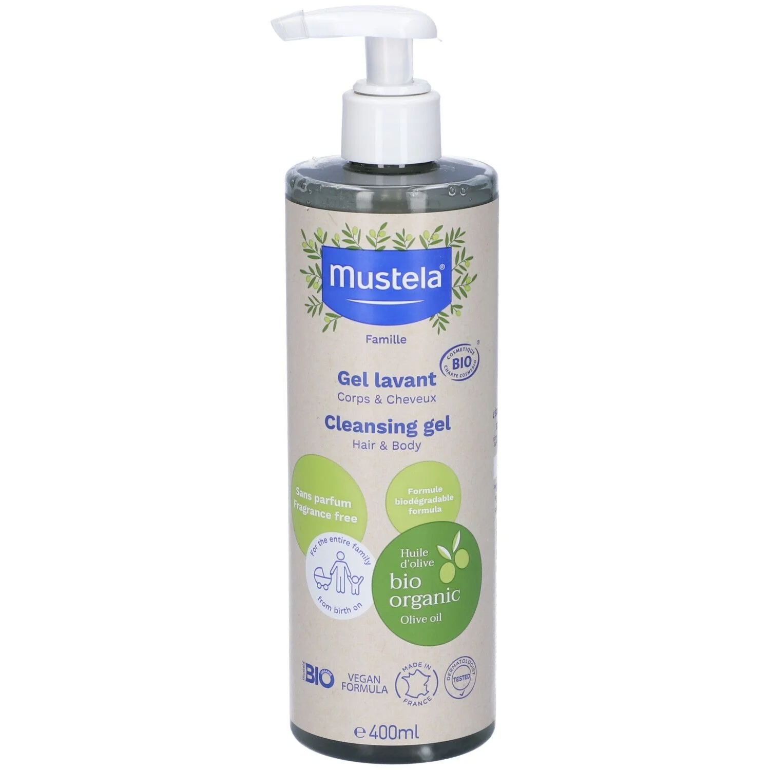 MUSTELA Gel Limpiador Orgánico Mustela 400 ml