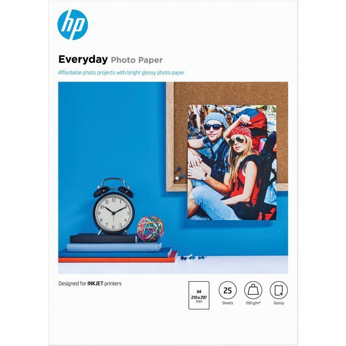 Papel fotográfico HP Q5451A - 25 folhas A4