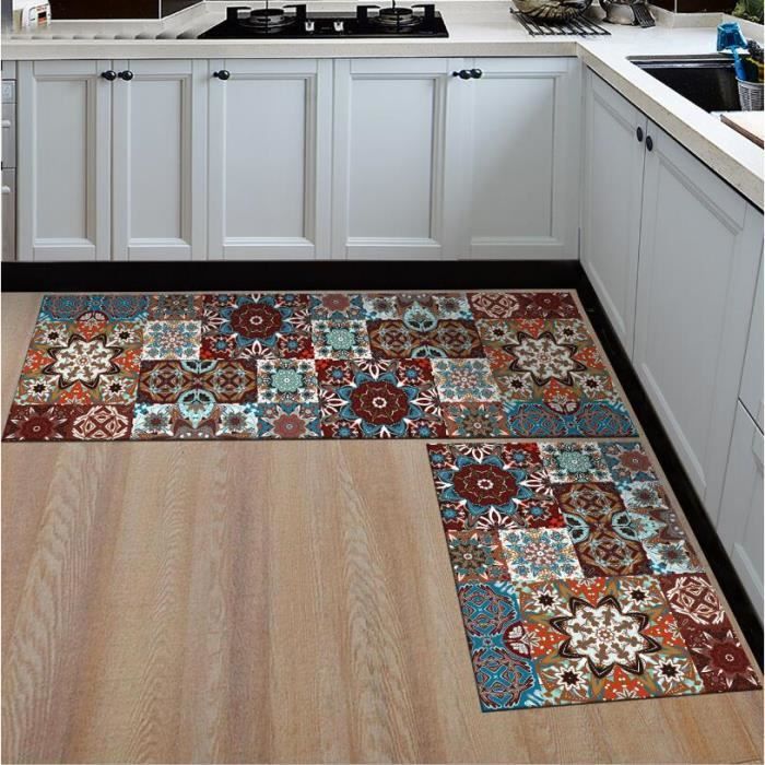 Juego de 2 alfombrillas para fregadero de cocina, antideslizantes, absorbentes y lavables a máquina.