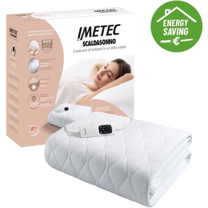 Coprimaterasso riscaldato - Imetec - Singolo Adapto Maxi 195x90 cm - 6 impostazioni di temperatura - Tessuto ipoallergenico - Temperatura costante