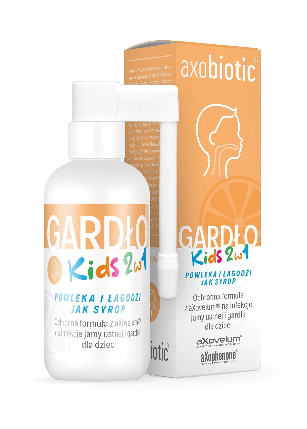 Axobiotic Gardło Kids 2 w 1 Spray do gardła
