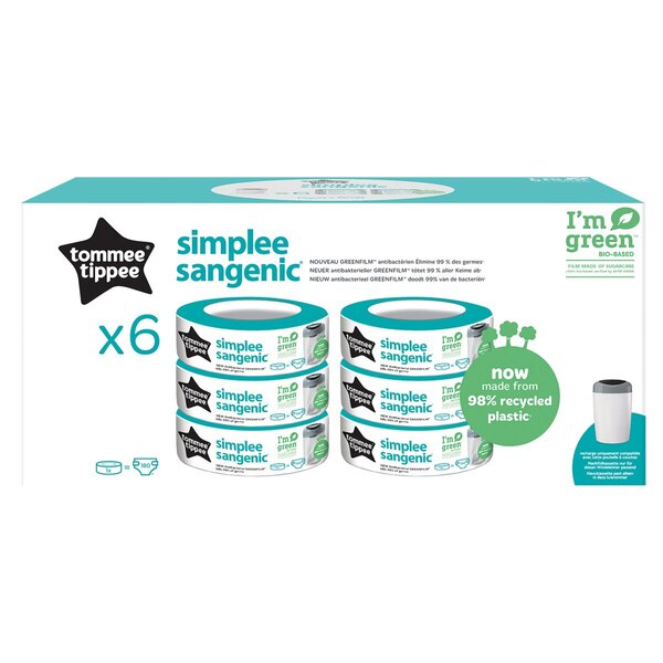 Cestas para pañales Tommee Tippee Simplee Sangenic<br>6 piezas