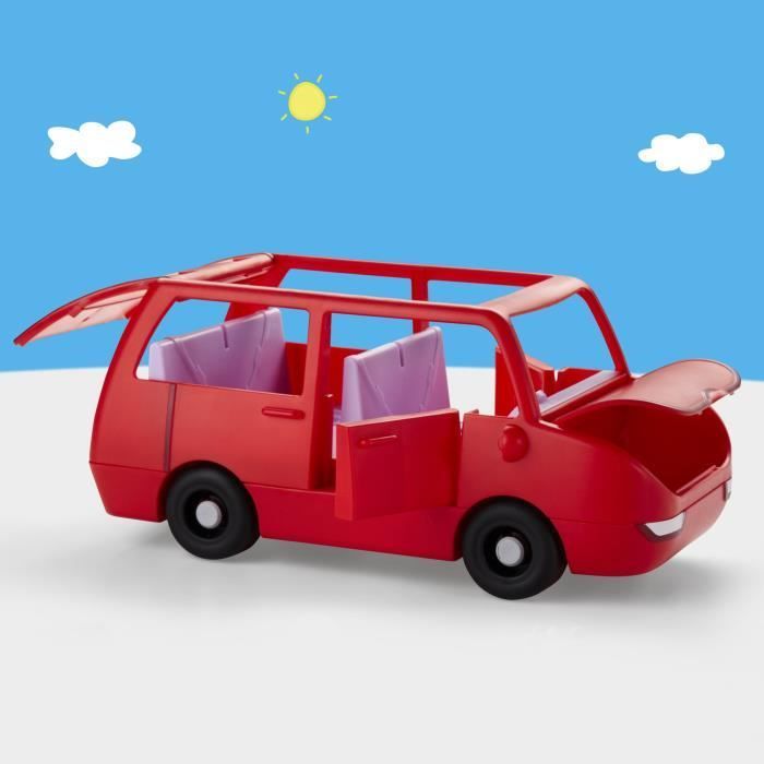 Peppa Pig El Gran Coche Familiar, set de juego con vehículo y 2 figuras, para mayores de 3 años.