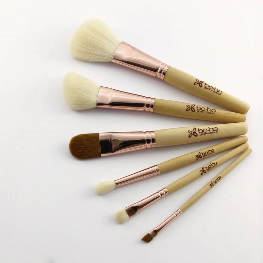 Boho-grüner Make-up-Puderpinsel 01 – Veganer Lidschatten – 1 Stück