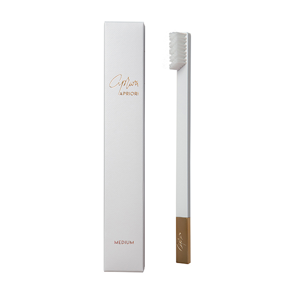 Cepillo de dientes mediano APRIORI White Gold