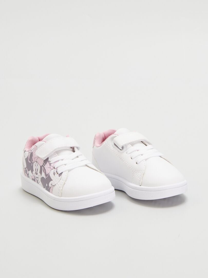Tênis Minnie Mouse com Velcro - BRANCO