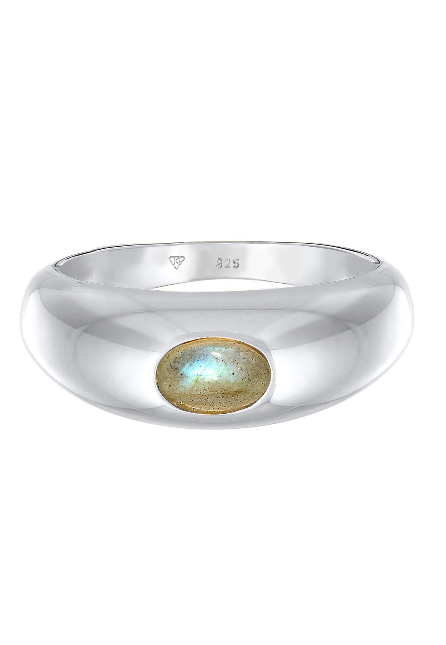 Elli PREMIUM Elli PREMIUM Bague Femmes Solitaire Simple avec pierre précieuse Labradorite en argent sterling 925