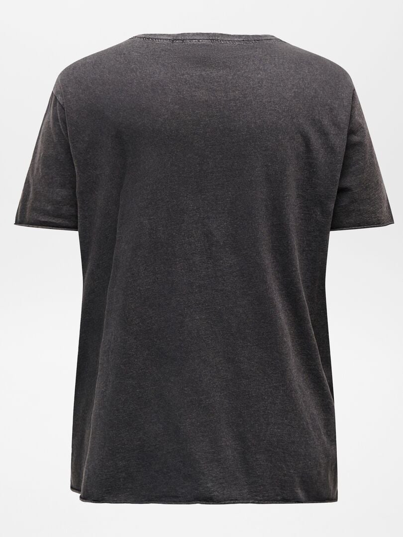 T-shirt met opdruk 'Only Carmakoma' - zwart