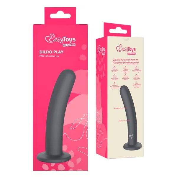 Igra z dildom EasyToys črne barve<br>črna