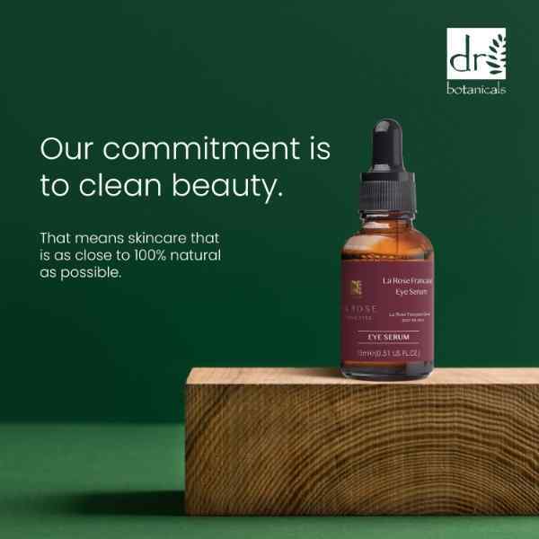 Siero contorno occhi Dr Botanicals La Rose Francaise, confezione doppia da 2 x 15 ml