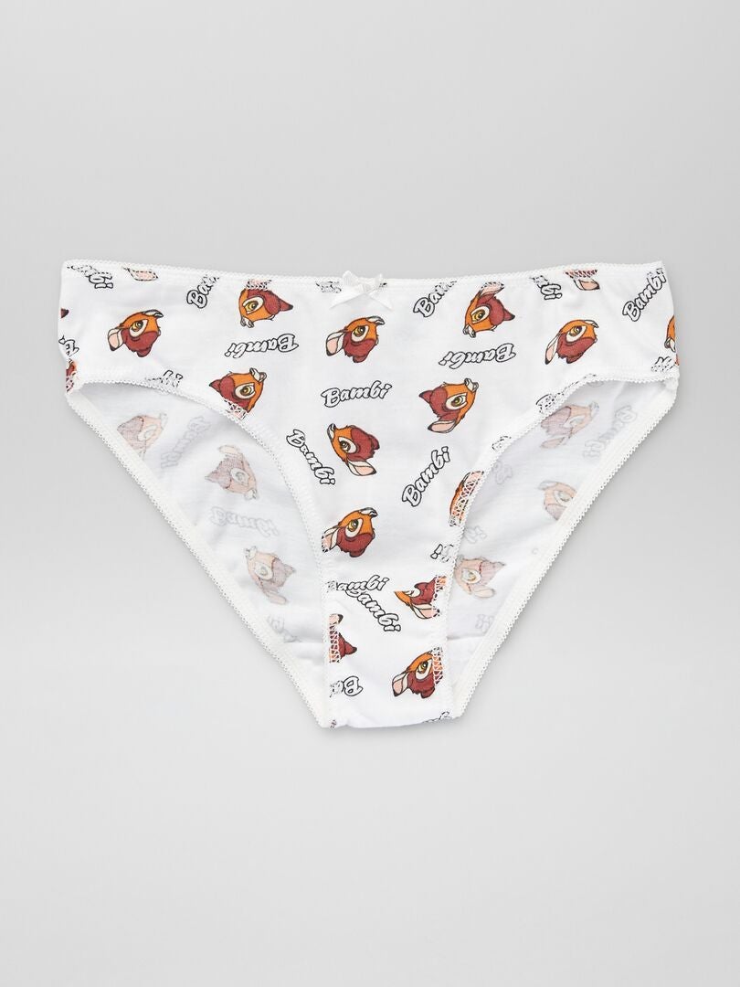 Conjunto de 4 calzoncillos 'Bambi' - BLANCOS