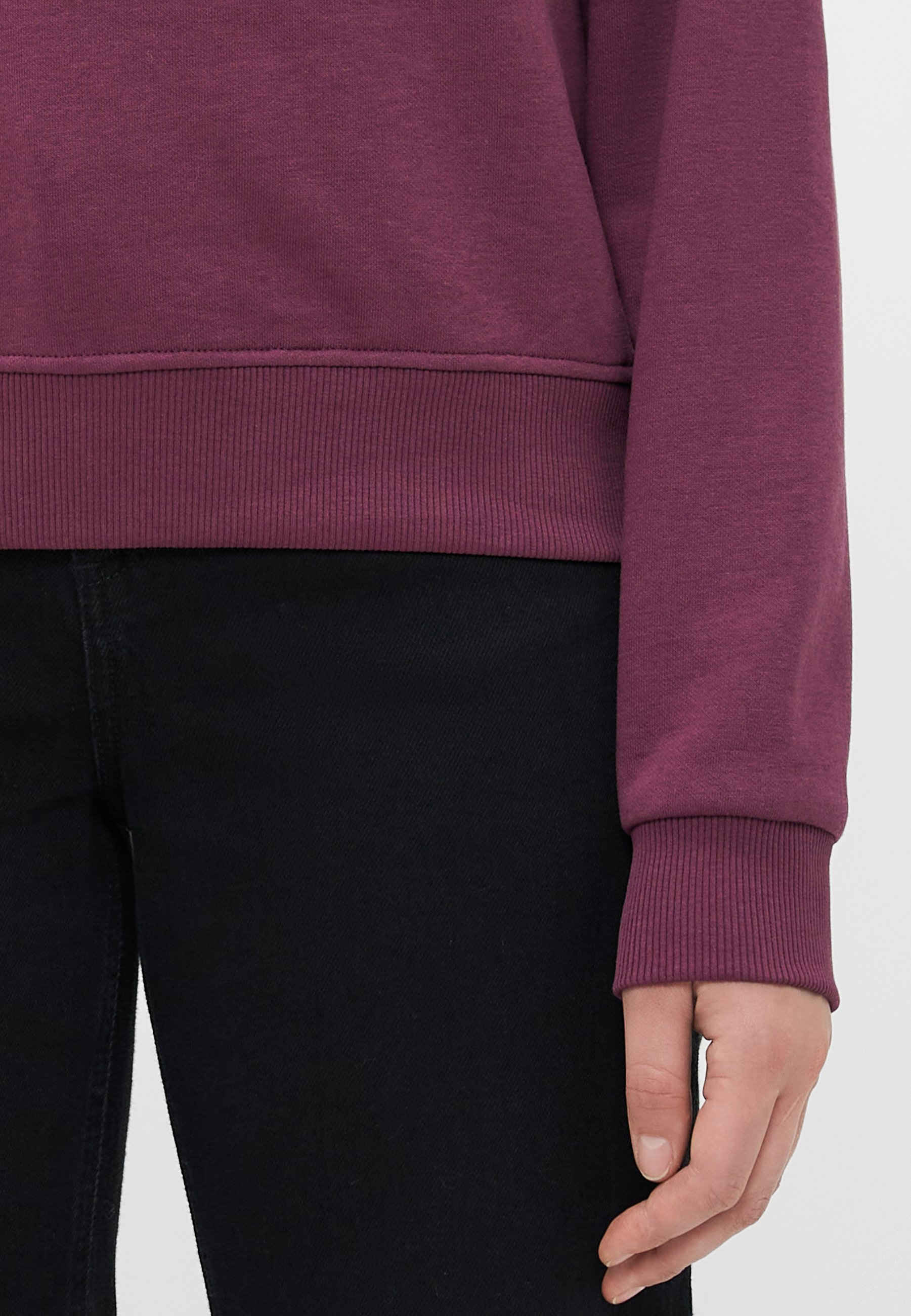 SOLO Alta SOLO COLLO CON FRINGE - Felpa - vino malva