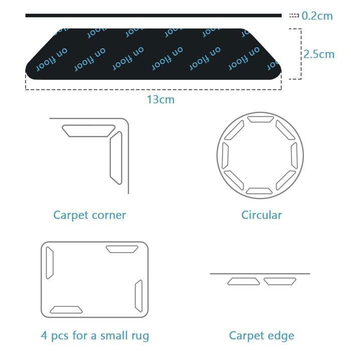 Tapijtklemmen - CUNEARY - 30 stuks - Antislip - Voor keuken/badkamer/kantoor