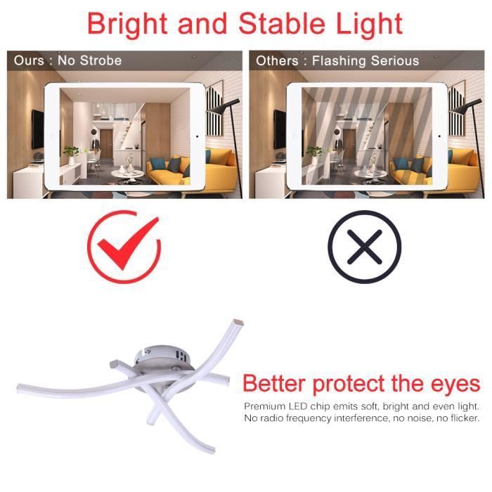 LED-Deckenleuchte – Modern – Dreifach – 21 W – 1440 Lumen – Grau