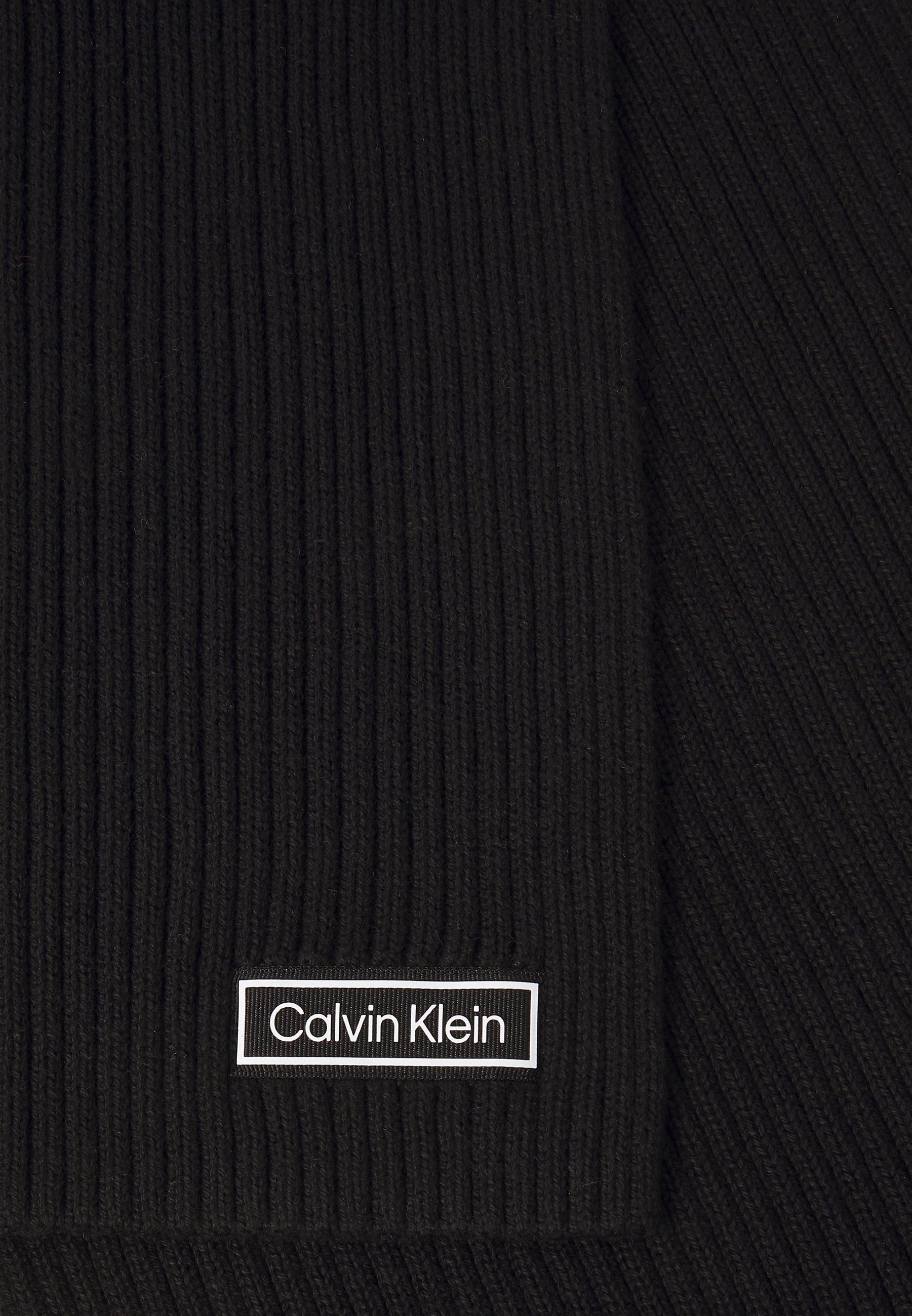 Calvin Klein PATCH CHUNKY UNISEX - Sjaal - zwart