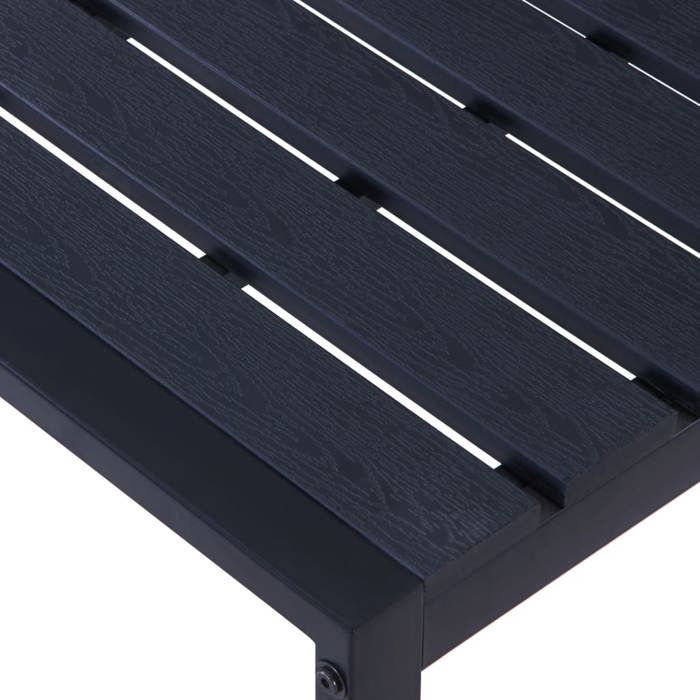 ¡Gran oferta! Banco de jardín JILI HOT - 2 plazas - Panel de poliestireno negro de 120,5 cm - Para uso en exteriores/parques Thome2773968