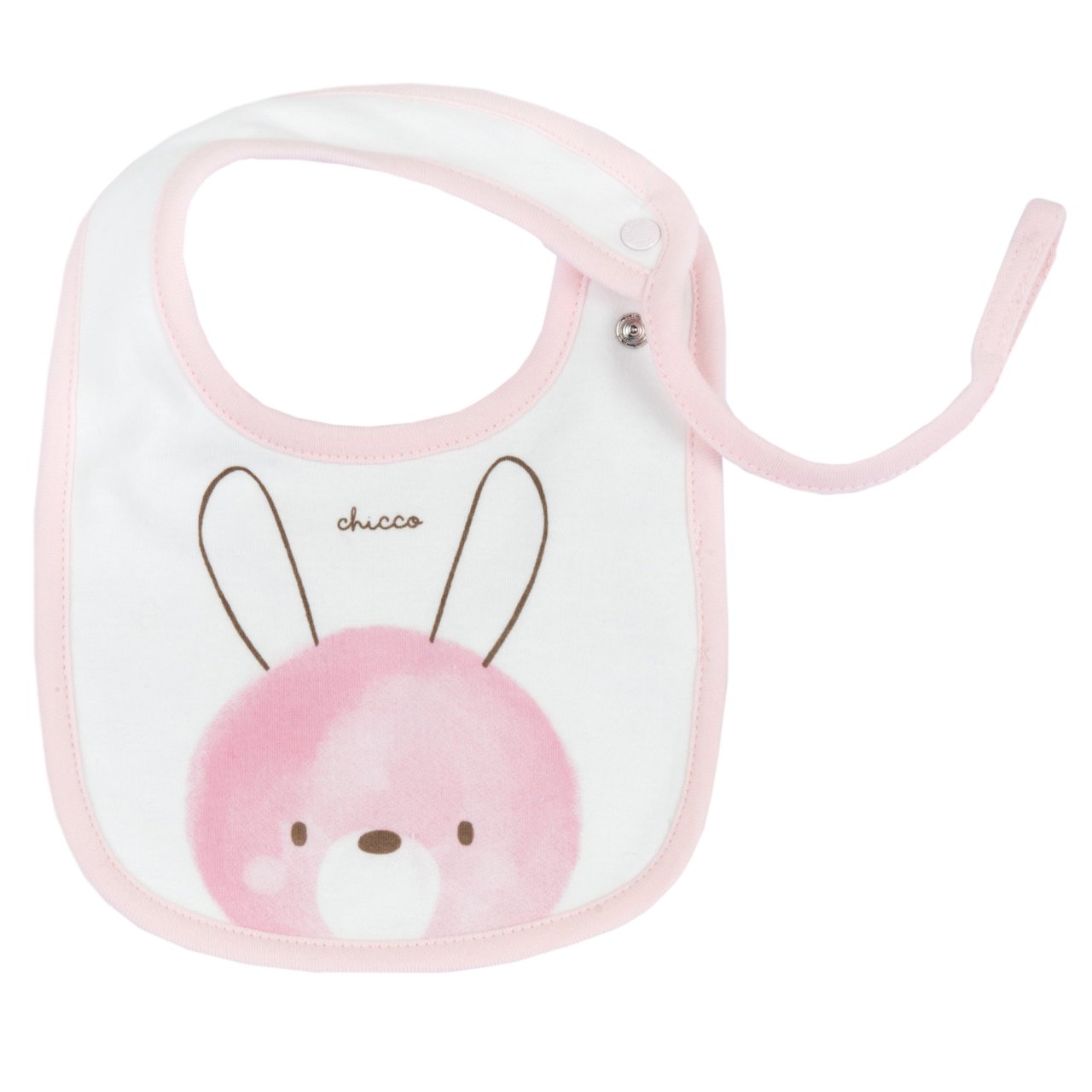 Bavaglino a forma di coniglietto con porta ciuccio