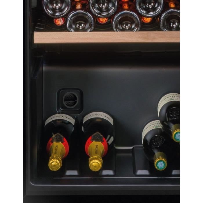 Wijnkelder voor rijping - LA SOMMELIERE - CTPNE147E - 147 flessen - Massieve deur - Energieklasse E - 54 x 60 x 167,4 cm - Zwart