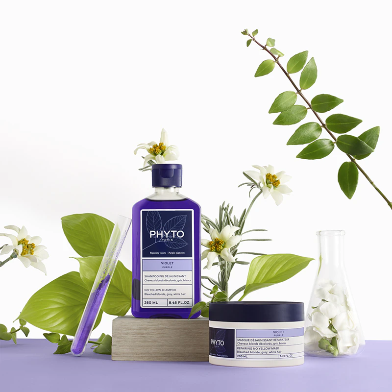 Regeneračná maska Phyto Violet Repairing No Yellow Mask pre blond a melírované vlasy