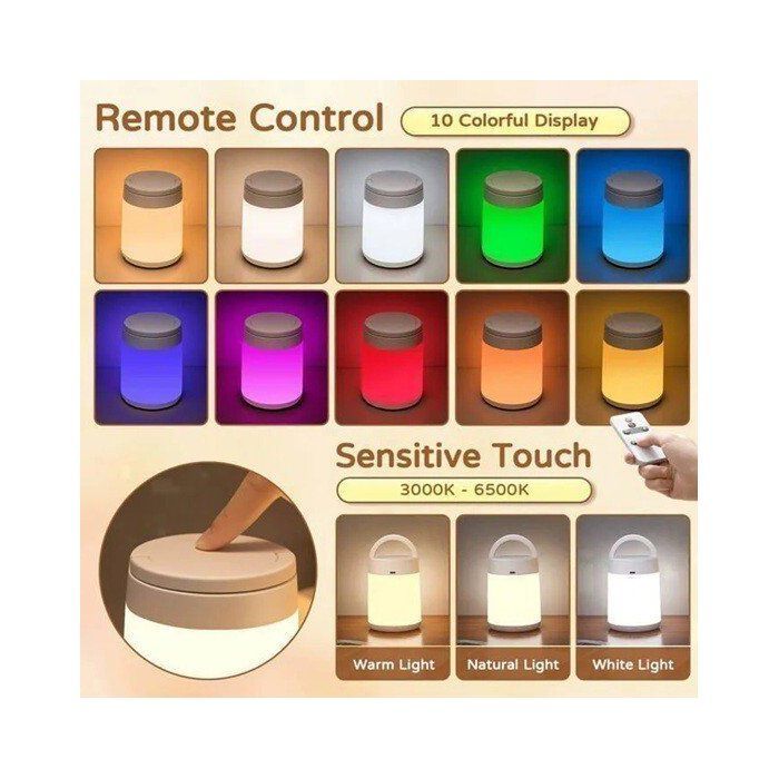 Luz nocturna para bebés, luz nocturna infantil, lámpara de mesilla multicolor para la habitación del bebé, luz nocturna LED con temporizador y control remoto [Y4]