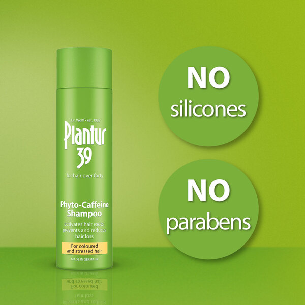 Plantur 39 Koffein-Shampoo für coloriertes und strapaziertes Haar, 2 x 250 ml