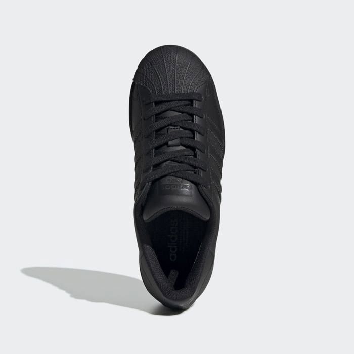 Basket - adidas Originals - SUPERSTAR Junior - Cuir - Noir - Lacets