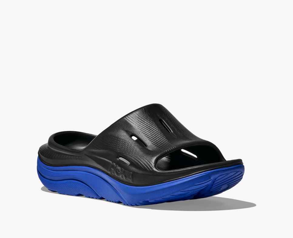 HOKA Ora Recovery Slide 3 Zwart / Ultramarijn