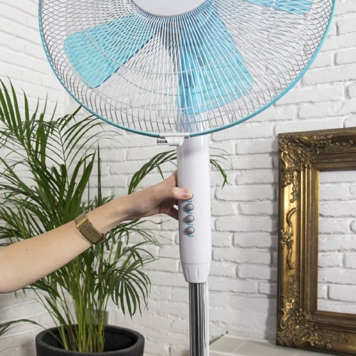Ventilador de pedestal Cecotec EnergySilence 500, 40 W, 5 aspas, 40 cm de diámetro, oscilante, 3 velocidades.