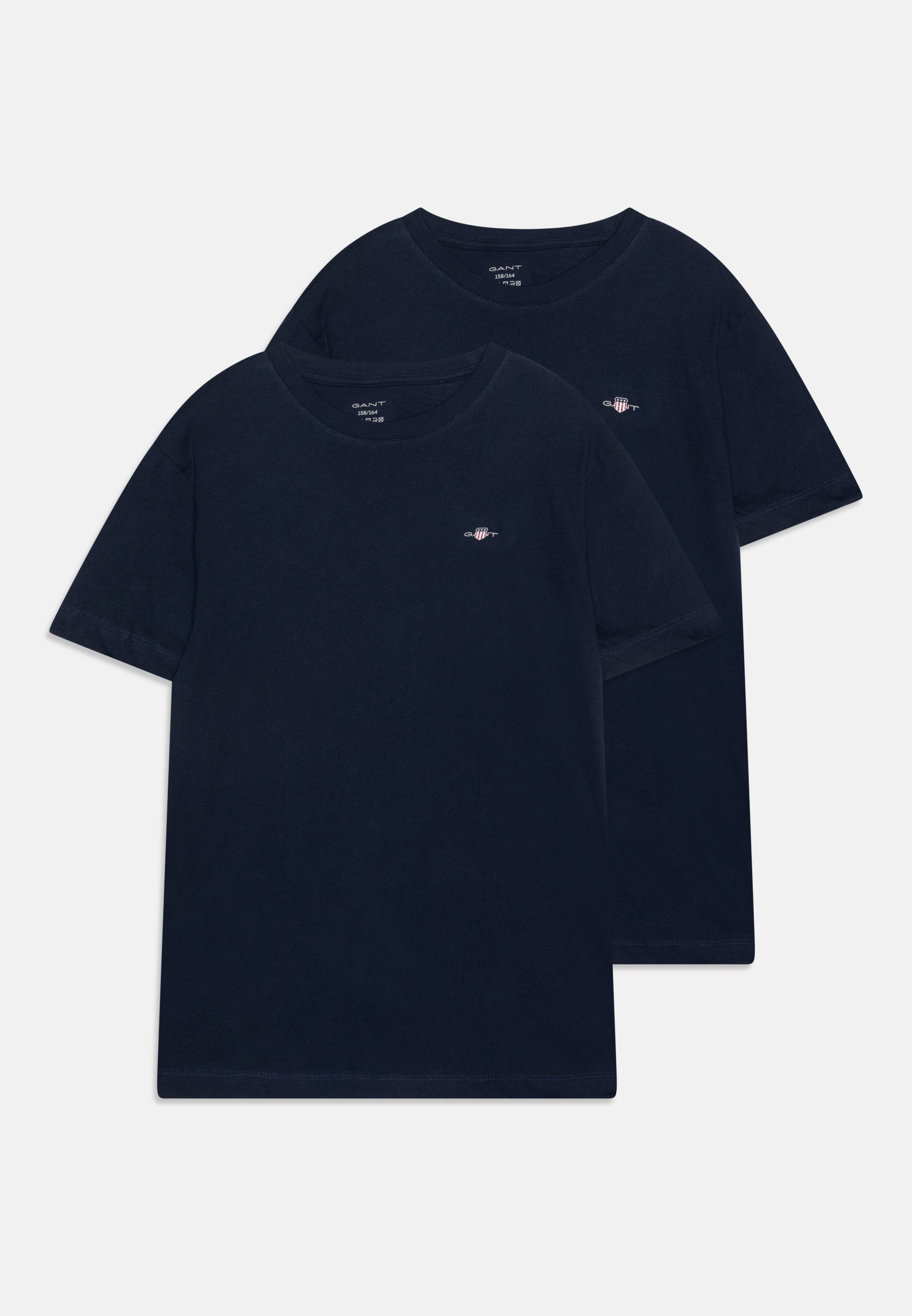 GANT C-hals unisex 2-pack - Basic T-shirt - marineblauw