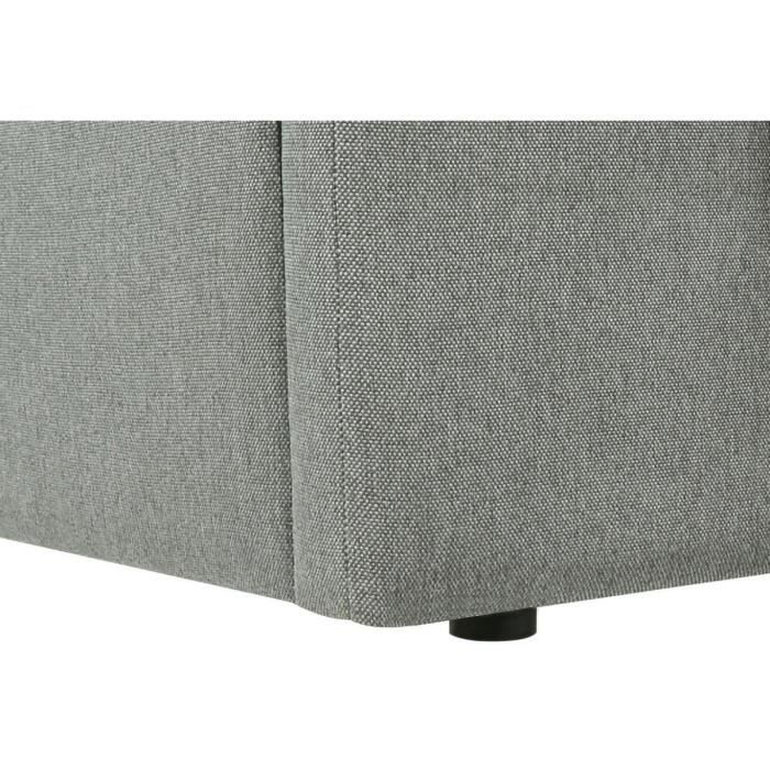 MARTIN adult storage bed - Sleeping area 160x200 cm - Light grey - Slatted base - W 209 x D 166 x H 99 cm