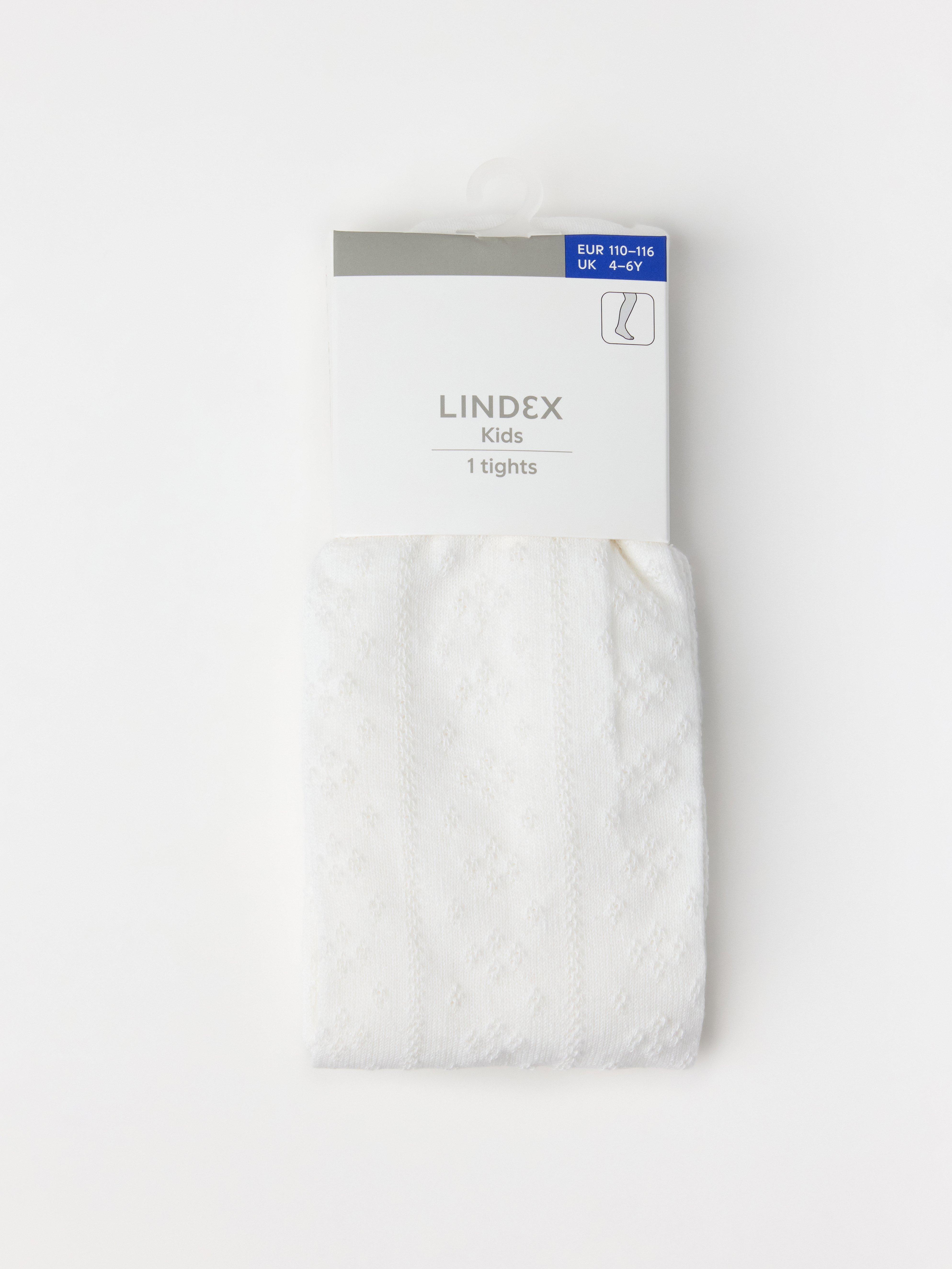 Punčocháče v pointelle barvě Light Dusty White