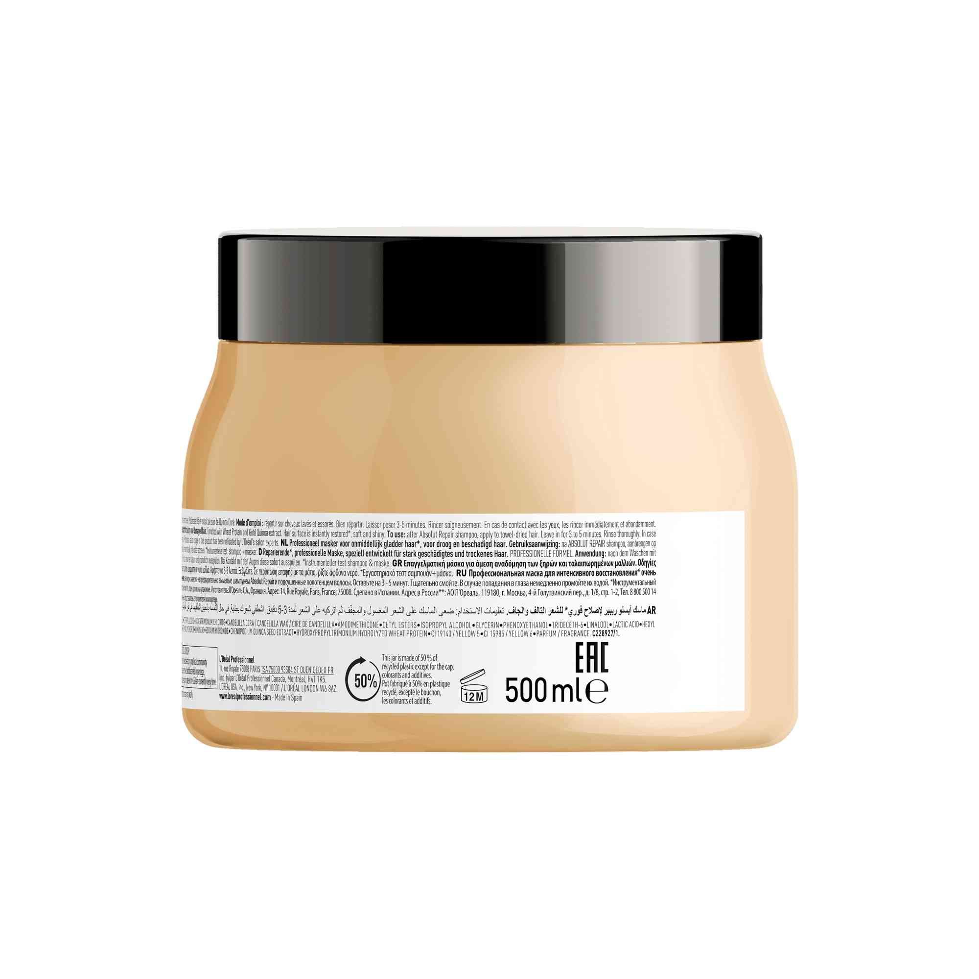 Absolut Repair zlatna maska od kvinoje Maske za kosu