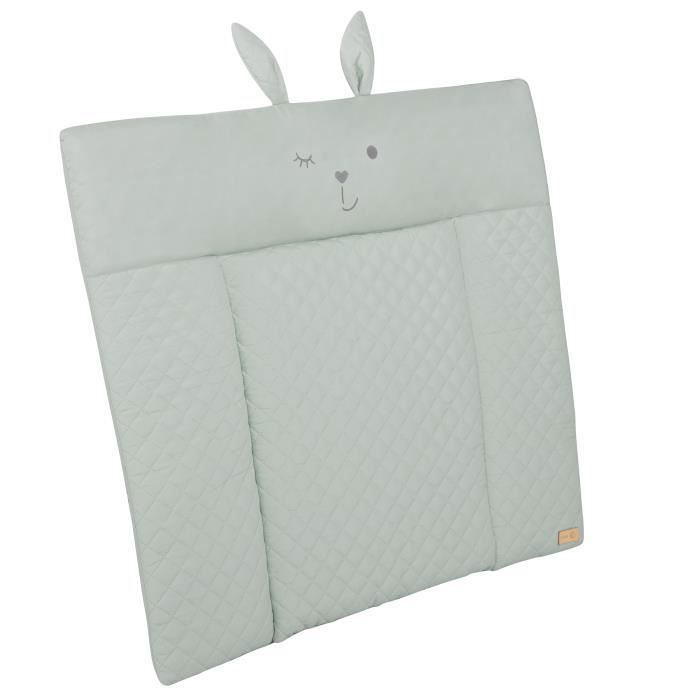 Cambiador - ROBA - Cara de conejo - 85 x 75 cm - Verde esmerilado