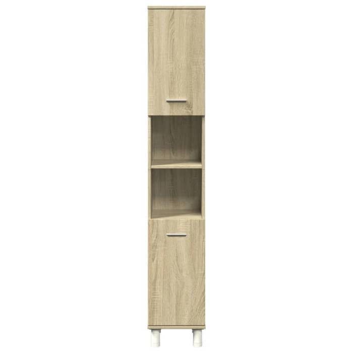 Badkamermeubelset - vidaXL - Sonoma eikenhout - 4-delig - 30,5x30x179 cm - Samengesteld hout