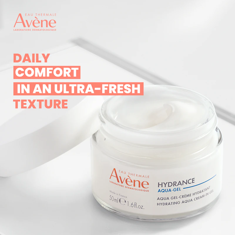 Avène Hydrance Hydrating Aqua Cream-in-Gel ist eine leichte 3-in-1-Gel-Feuchtigkeitscreme.