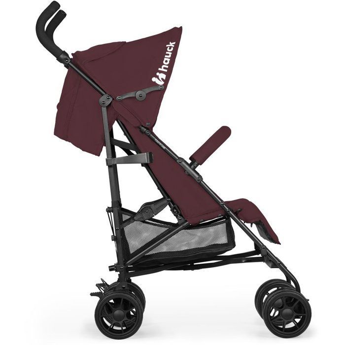 HAUCK - Passeggino con bastone - Pieghevole e pieghevole - 4 ruote - Blackberry